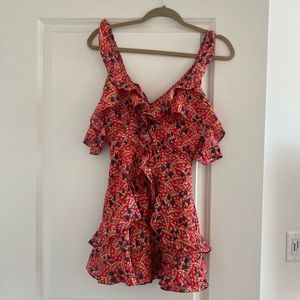Hello Molly red patterned dress size 8